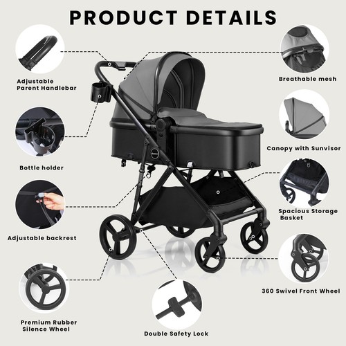 Newborn baby pram pushchair - newborn,