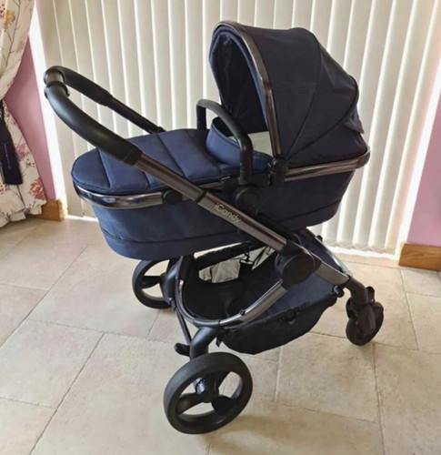 Icandy peach blue black pram - icandy,